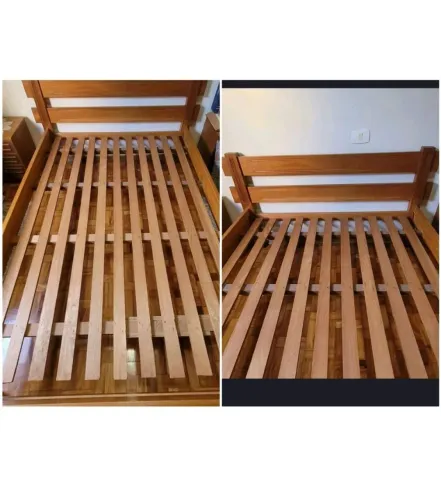 Cama casal madeira maciça