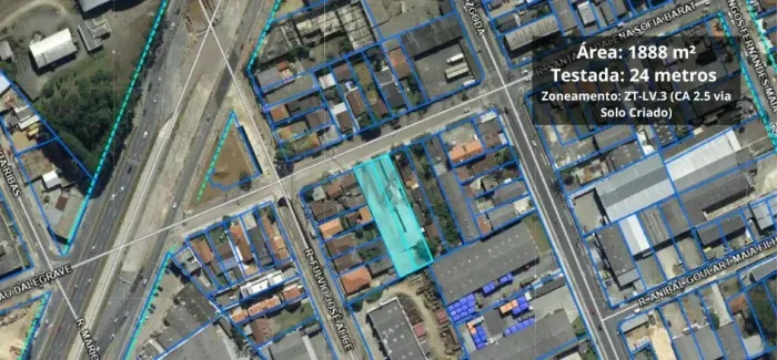 Terreno 1.888 m² para Incorporação no Bairro Alto Linha Verde, Curitiba | ZT-LV.3