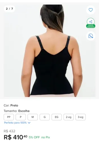 Cinta Flávia Teles - Tam M / modelo mais reforçado 
