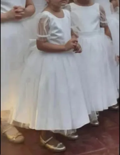 Vestido formal infantil cor Off
