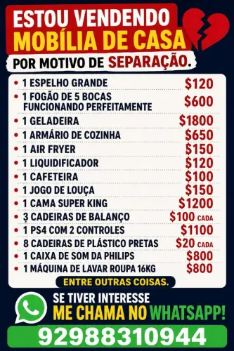 Móveis de casa.