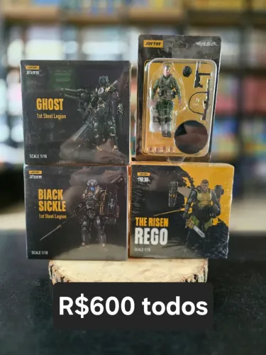 4 figura de ação Joy Toy Ghost 1st Steel Legion 1/18