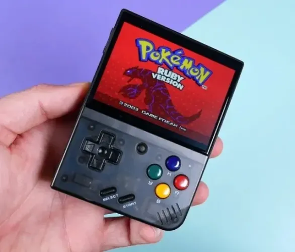 Console Miyoo Mini Plus Tela 3.5 IPS Jogos Clássicos Retro Black