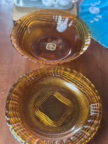 Jogo vintage âmbar barroco golfem li e