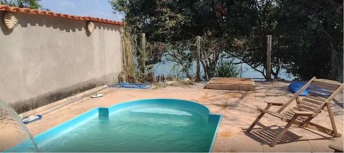 Rancho às margens do rio São Francisco em Três Marias 