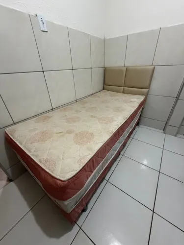Cama box solteiro com cabeceira
