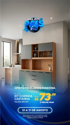 Kit cozinha castanha R$ 739,99