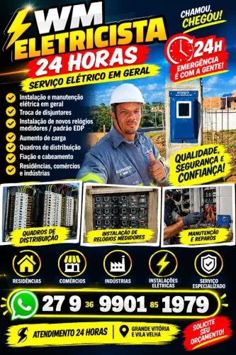 ELETRICISTA 24H - CHOVEU ? PROBLEMAS ELÉTRICOS? CHAME AGORA