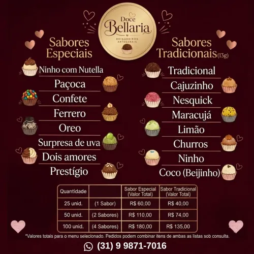Cento de brigadeiro ou docinhos