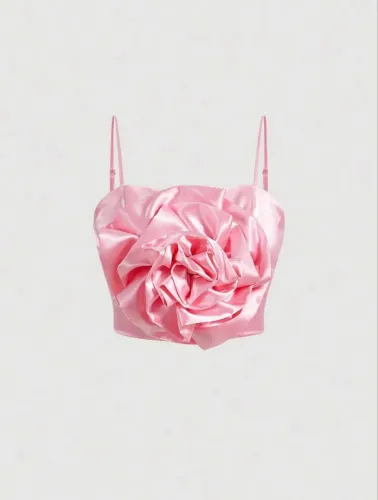 Cropped rosa chiclete 