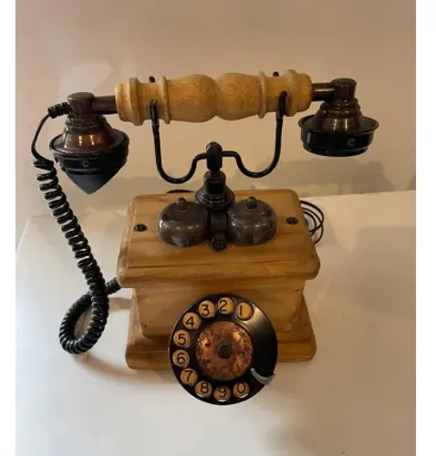 Telefone Antigo Lord Imbuía Teclado Retrô Vintage Artesanal