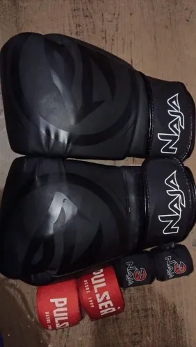 luva boxe muay thai/kickboxing + 2 pares de bandagens 