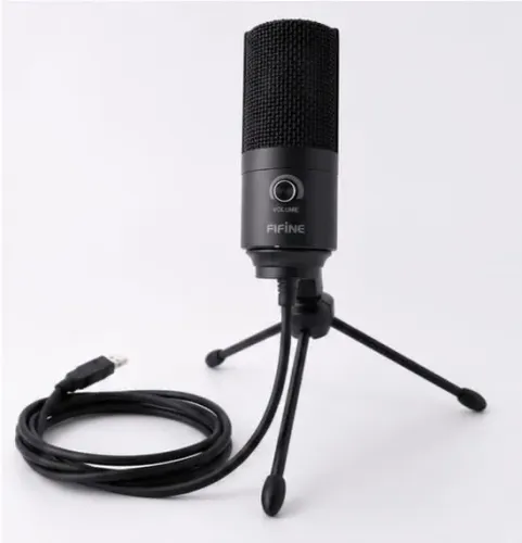 Microfone Fifine K669B USB Original + Suporte - SEMI-Novo
