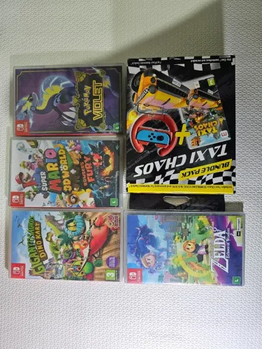 Kit Jogos Nintendo Switch Mario Zelda Taxi Pokemon