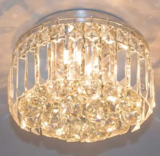 Lustre plafon cristais k9 hevvy HU1102 para 4 lampadas g9