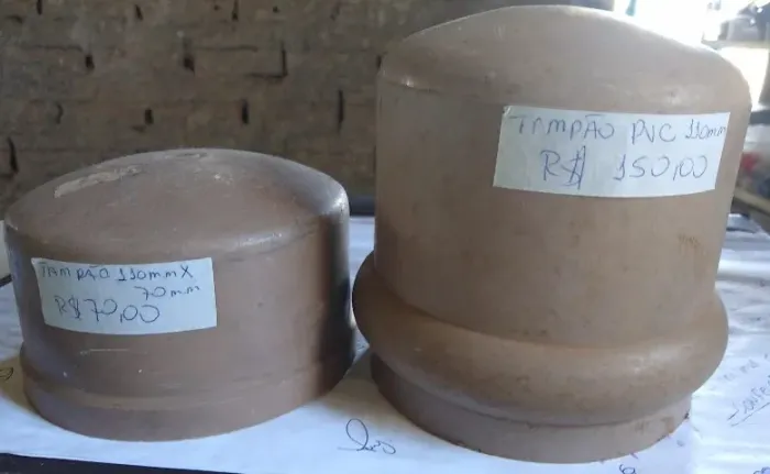 Tampao PVC 110mm Alto /Tampao PVC 110x70mm