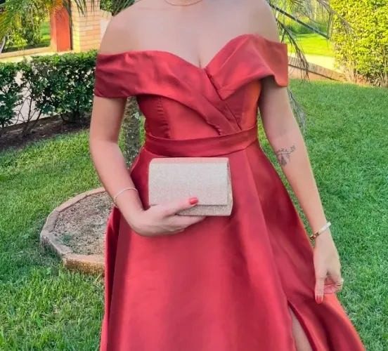 Vestido Terracota Madrinha