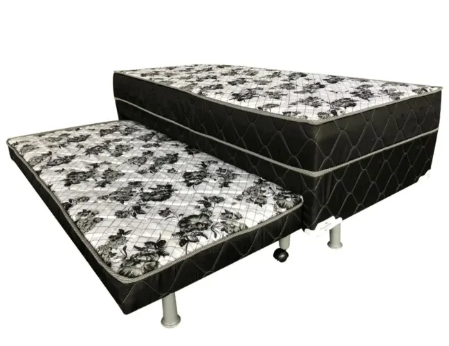 Cama box solteiro com auxiliar