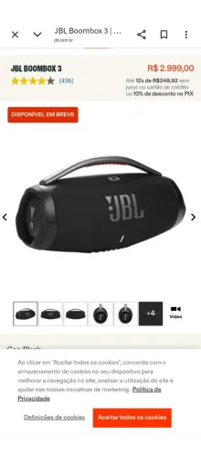 Caixa de Som JBL Boombox 3 original