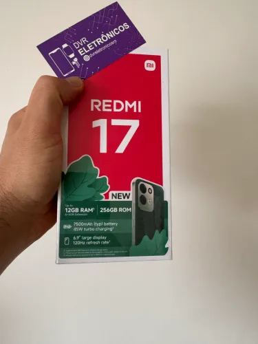 Xiaomi Redmi 17 de 256 gb novo na compra ganha caixa bluetooth