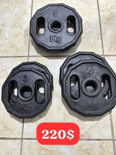 Kit de Anilhas Pintadas para Musculação ou treino em casa