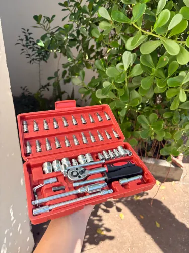 Kit de ferramentas 46 peças jogo de soquetes