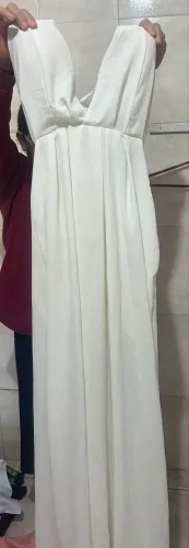 Vestido Longo Branco c/ decote 