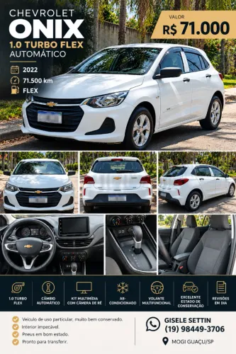 Chevrolet Onix Hatch 1.0 12V TB Flex Aut. 4P 2022