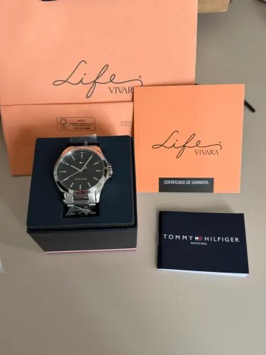relógio tommy hilfiger masculino prateado