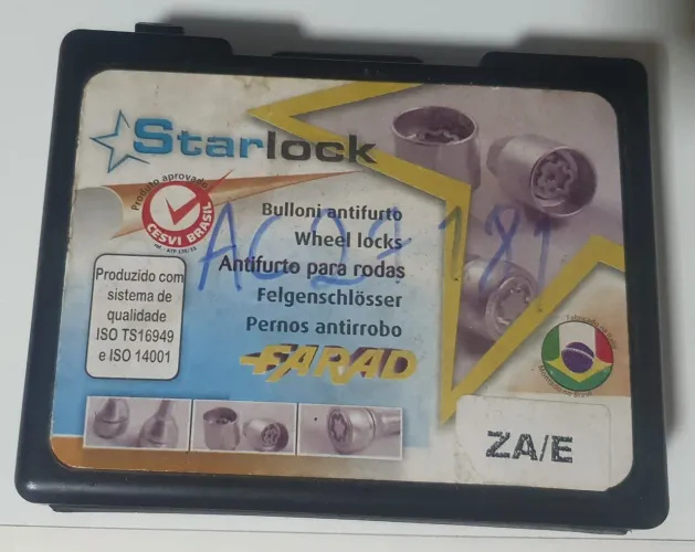 Parafuso Antifurto Veicular Starlock