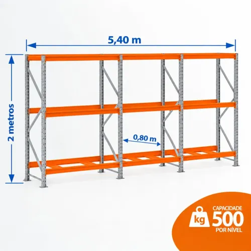 Mini porta paletes de 5,40X2,00X0,80
