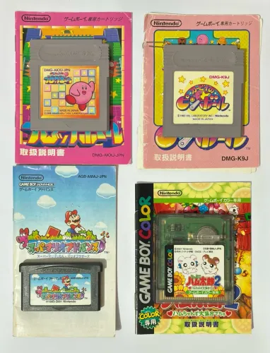 Lote 4 jogos originais GBC GBA GB + manuais originais