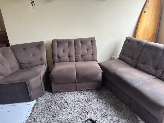 Sofá usado marrom modular 