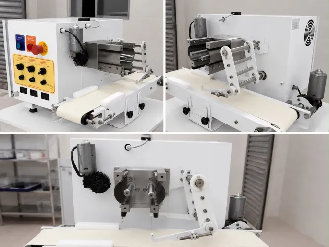 Máquina de corte a fio para pão de queijo e massas