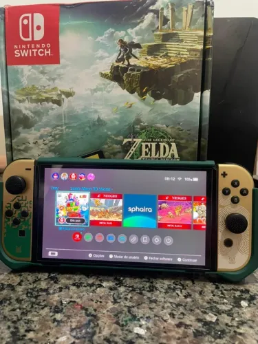 Nintendo Switch OLED - Edição Especial Zelda Tears of the Kingdom (Desbloqueado)