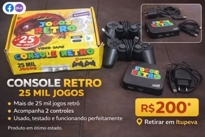 Console Retrô Jogos Retrô - + de 25.000 Jogos - Completo