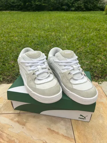 Tênis PUMA-180 Branco/Cinza Original