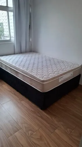 Cama Box Baú Colchão Ortobom Airtech Springpocket+Kit lençol
