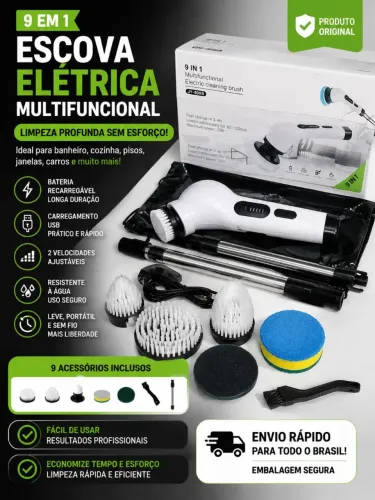 Escova elétrica de limpeza JY-6010 Branco Unidade 1
