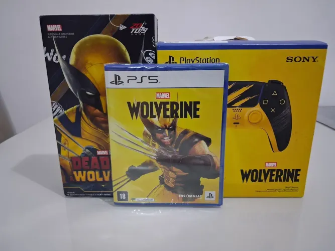 Kit combo Marvels Wolverine Figura+Controle+jogo Personalizado