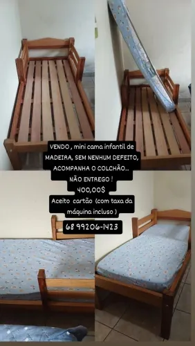Mini CAMA INFANTIL sem nenhum defeito , acompanha o Colchão, NAO ENTREGO... 