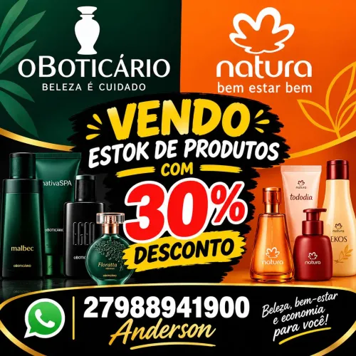 Vendo estok de perfumes boticário lucro 5000 pois estoque da 17.000