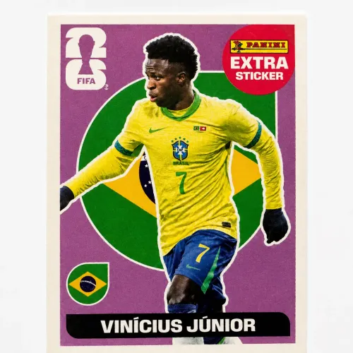 Vinícius Júnior Extra Sticker Roxa Copa 2026 Panini