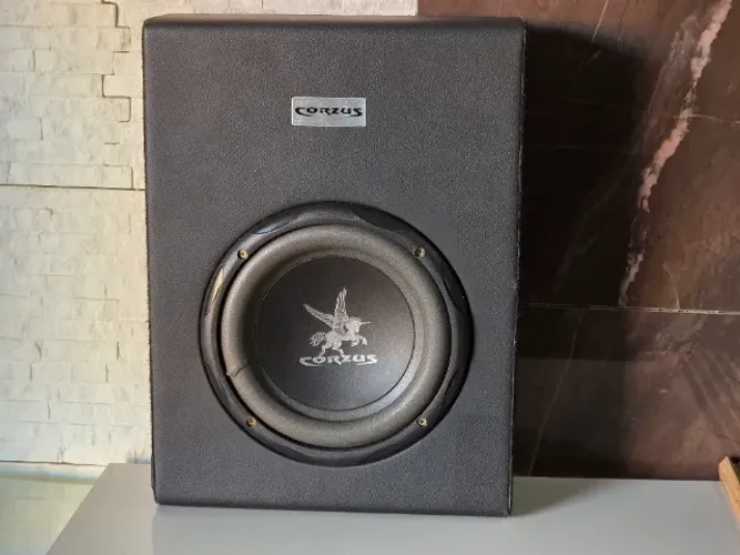 Caixa Sub Amplificada Mini Slim Corzus 3 Canais 350W Rms