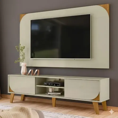 Rack com painel atlanta para tv ate 65 polegadas