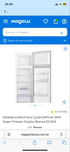 Geladeira eletrolux
