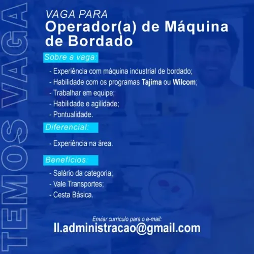Operador de Máquina de Bordado