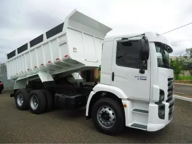 Vw 24250/11/12 Branco 6x2 Caçamba De 8m