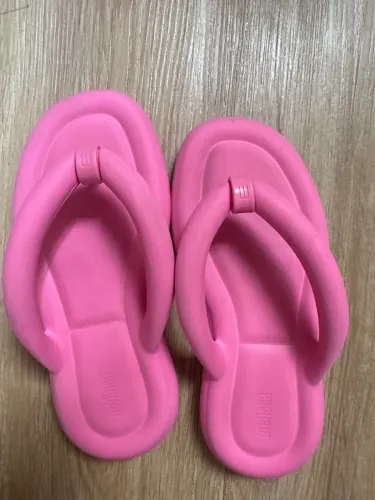 Chinelo Melissa Flip Flop Free Rosa infantil.