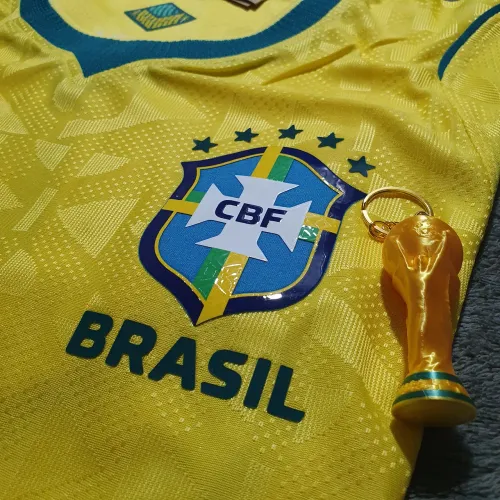 Camisa Brasil 2026 Amarela Slim Fit